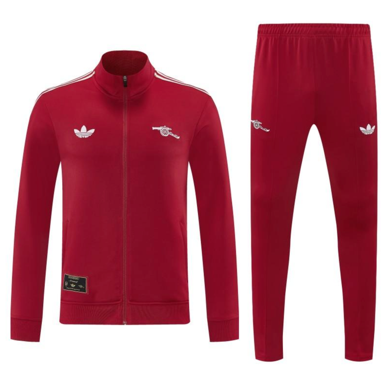 26/27 Arsenal Red Full Zipper Jacket Tracksuit + Long Pants S-2XL