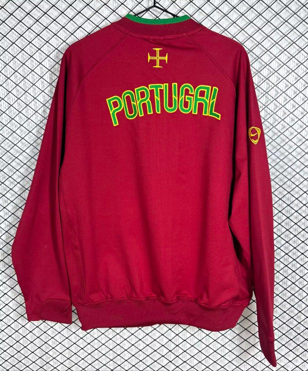 Retro 2006 Portugal Red Full Zipper Jacket S-2XL