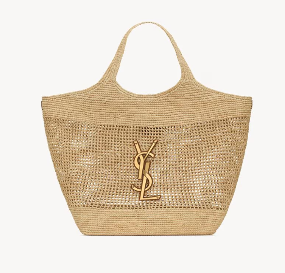 Saint Laurent Natural Raffia Maxi Icare Shopping Bag 772191