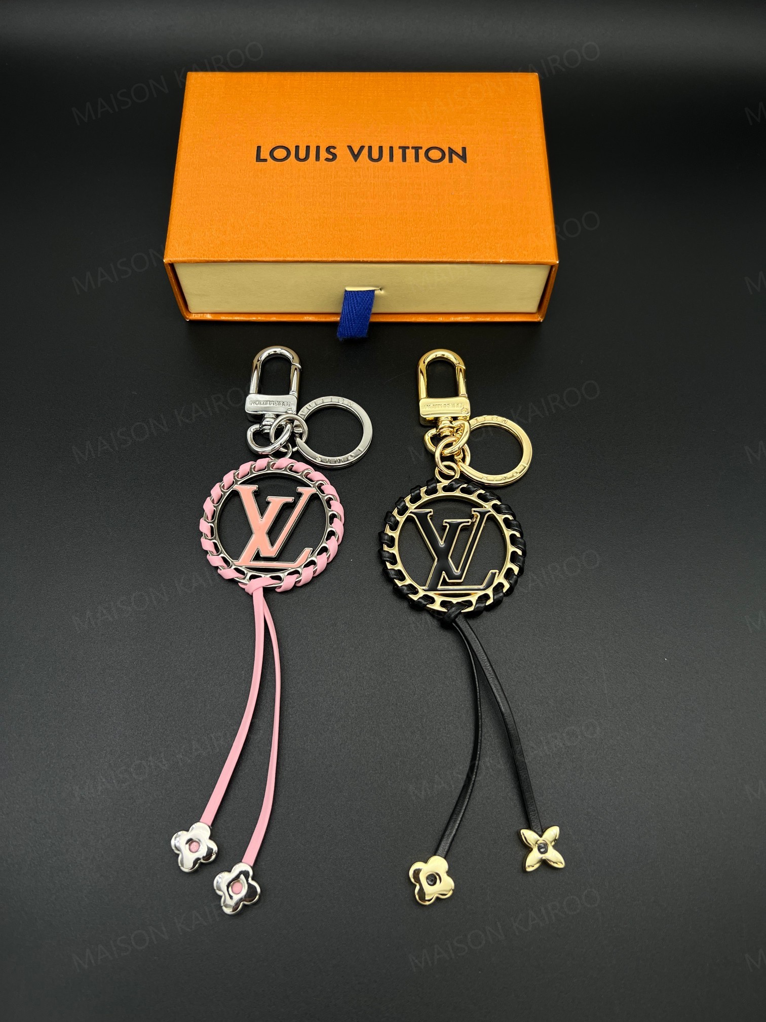 Louis Vuitton LV Woven Leather LV Tassel Bag Charm Keychain - KAIROO