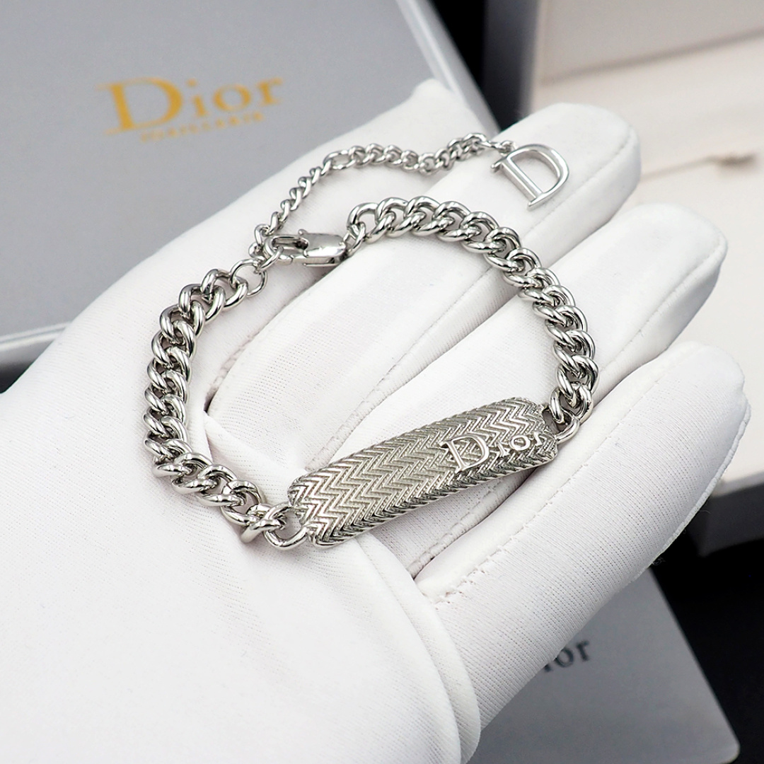Dior Silver Ripple Bracelet