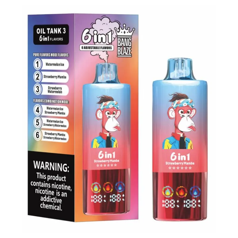 Bang Blaze 100K Disposable Vape 6 in 1 Flavors (5%, 100000 Puffs)