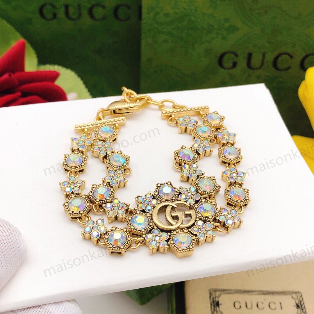 Gucci Double-strand Crystal Bracelet - KAIROO