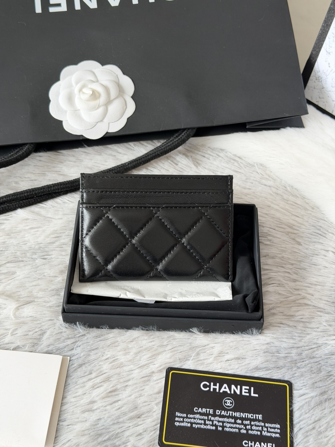Chanel Card holder in Black lambskin