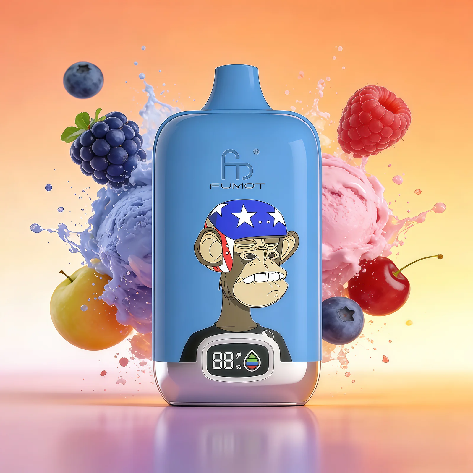 FUMOT Digital Box 12K Disposable Vape – Blueberry Bubblegum - Vaba Vaba