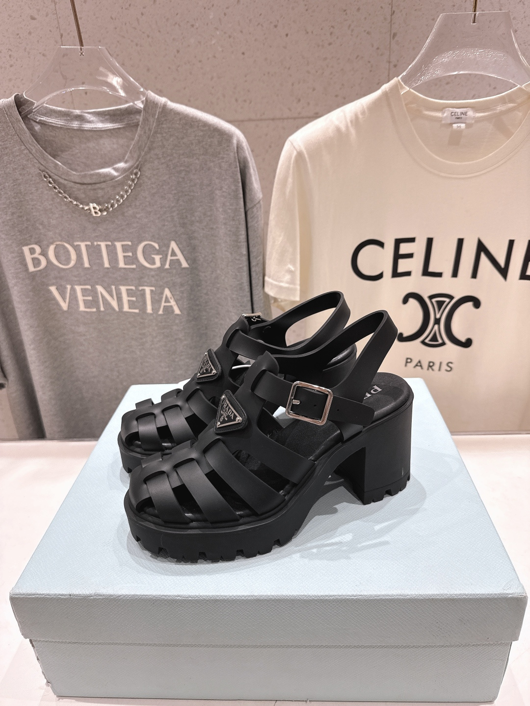 Prada Rubber Platform Sandal