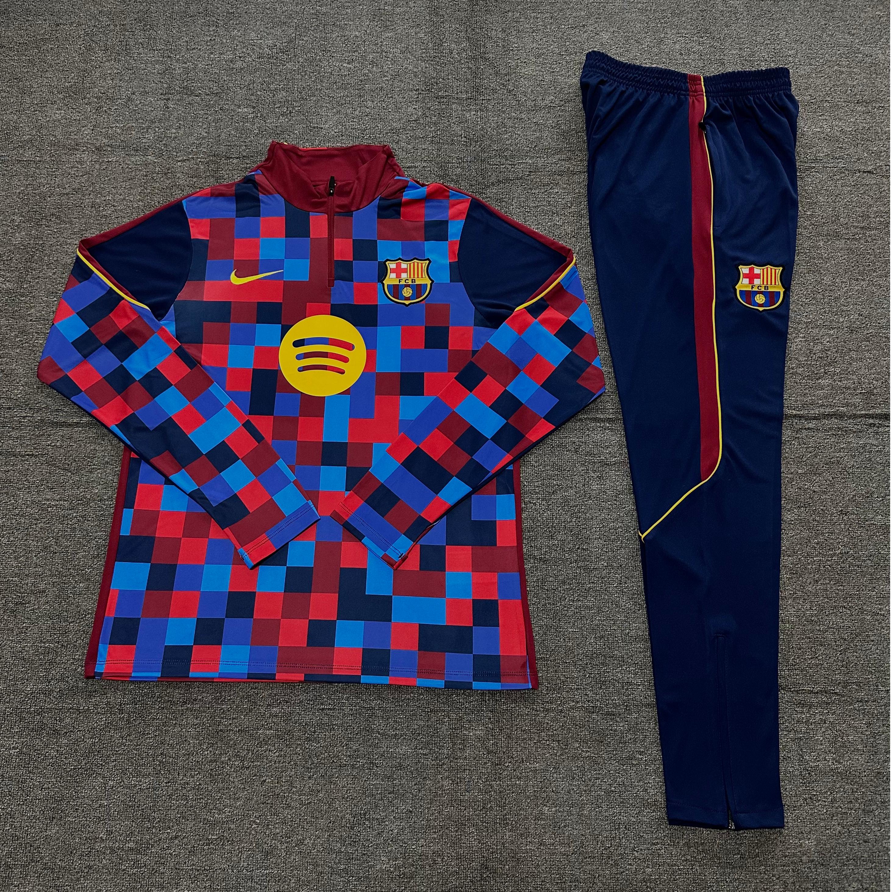 Adult/ Kids 2627 Barcelona half zipper Training suit