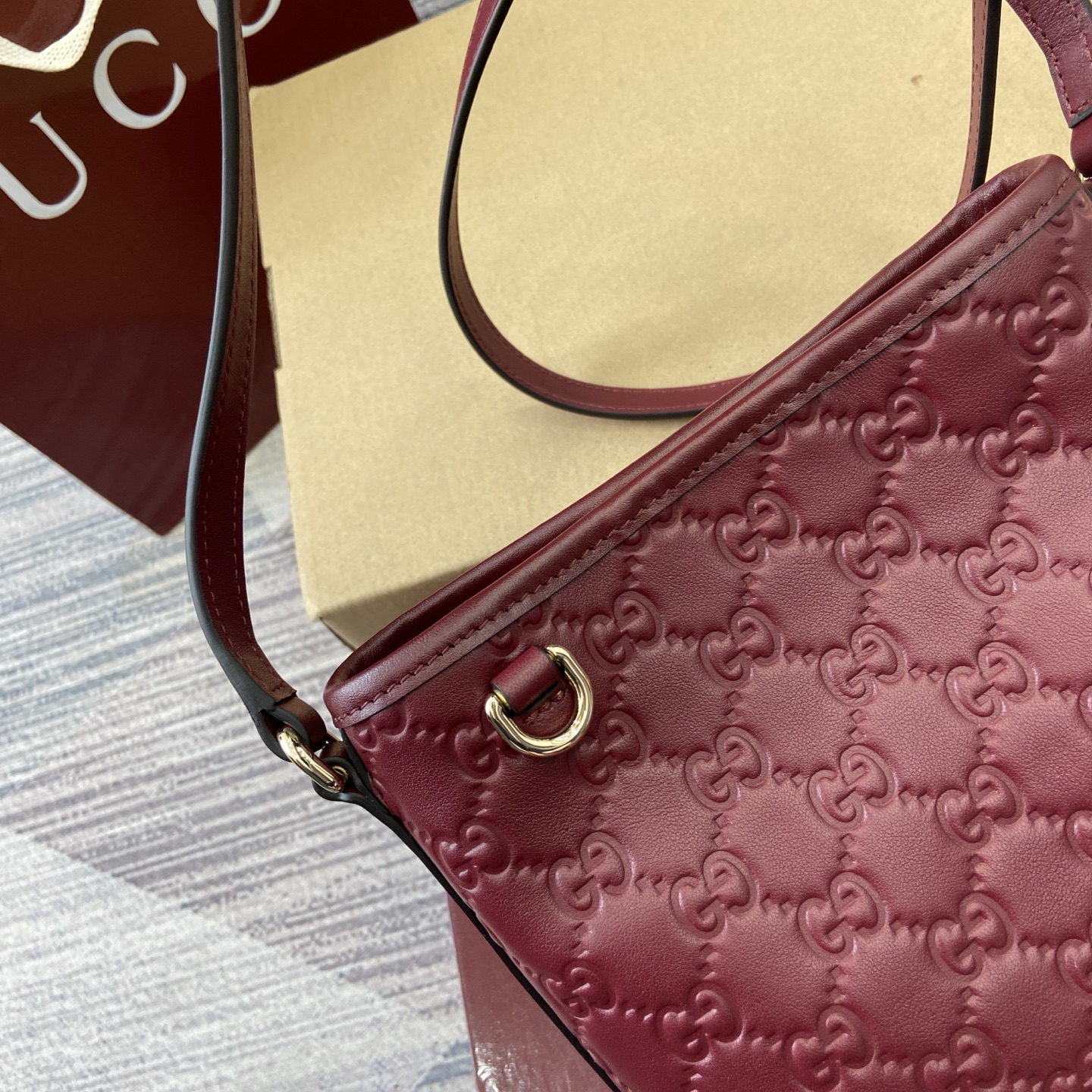 Gucci Bags GG Emblem GG Embossed Leather 847090