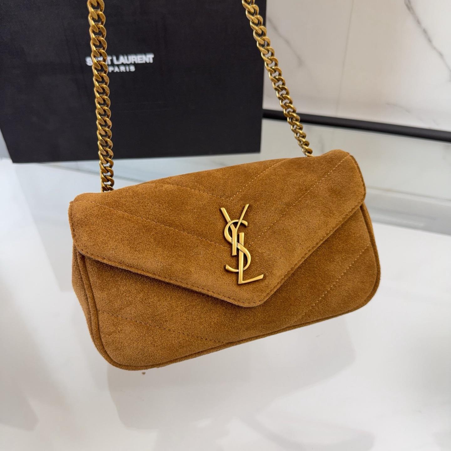 Saint Laurent ysl suede crossbody bag