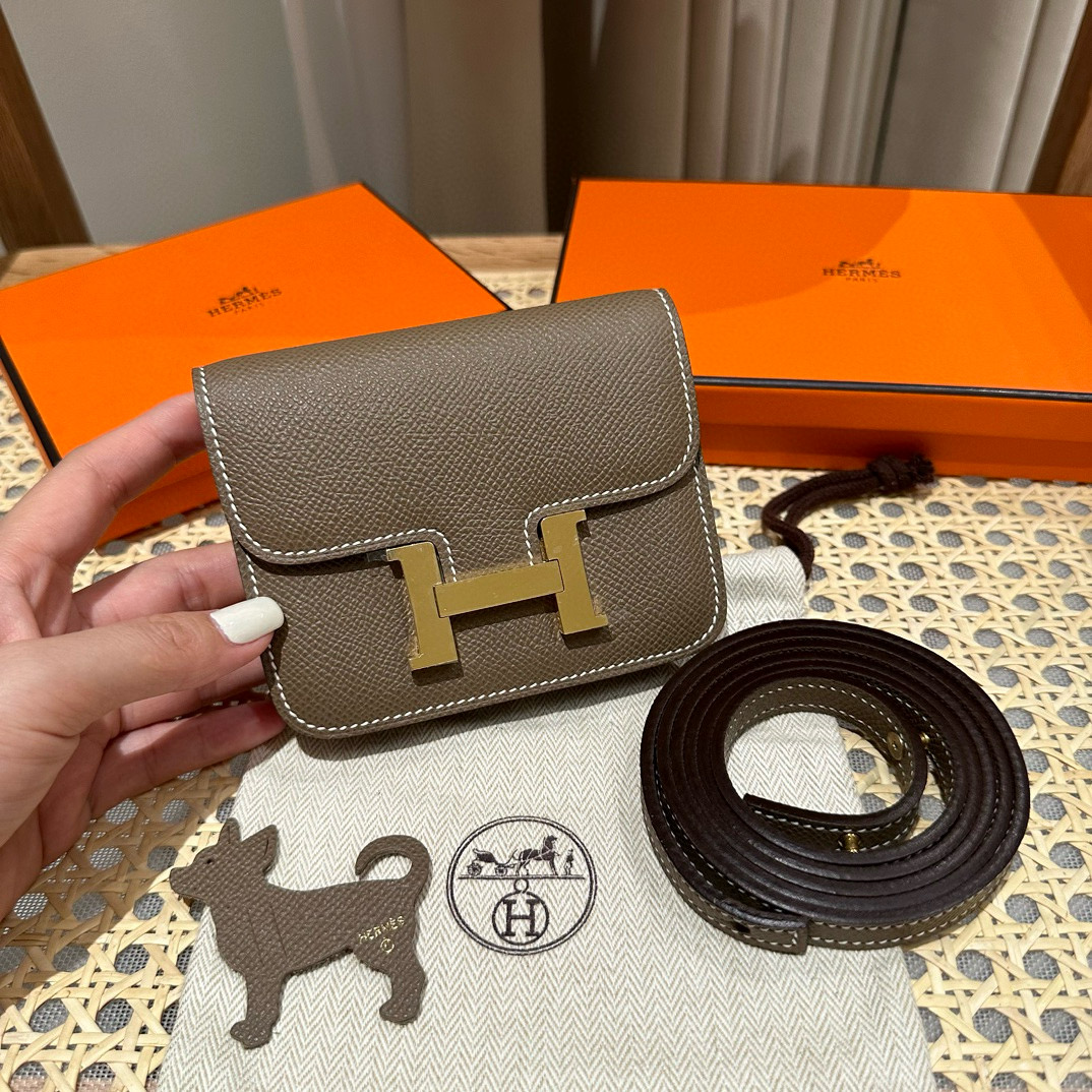 Hermes Etoupe Epsom Constance Slim Wallet