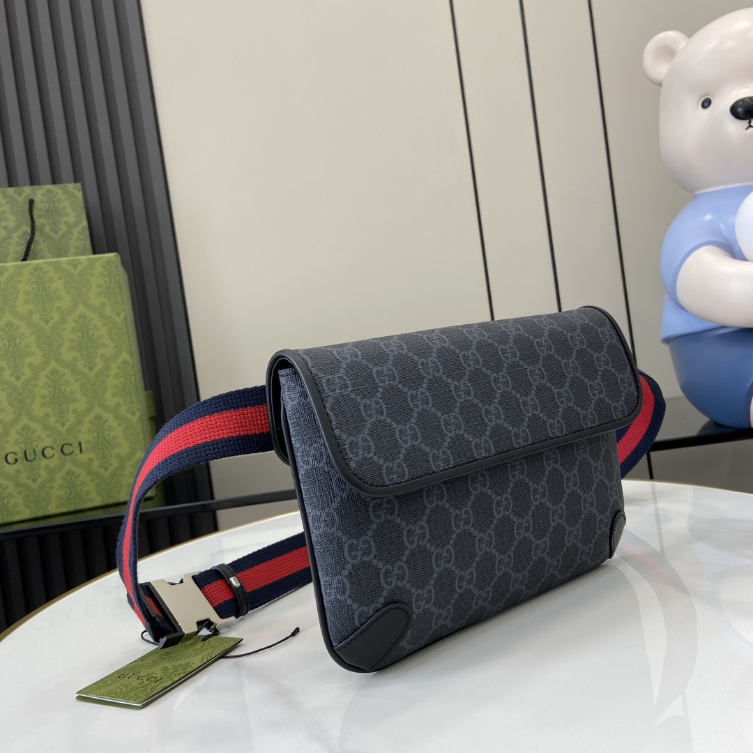 Gucci GG Black small belt bag 792091