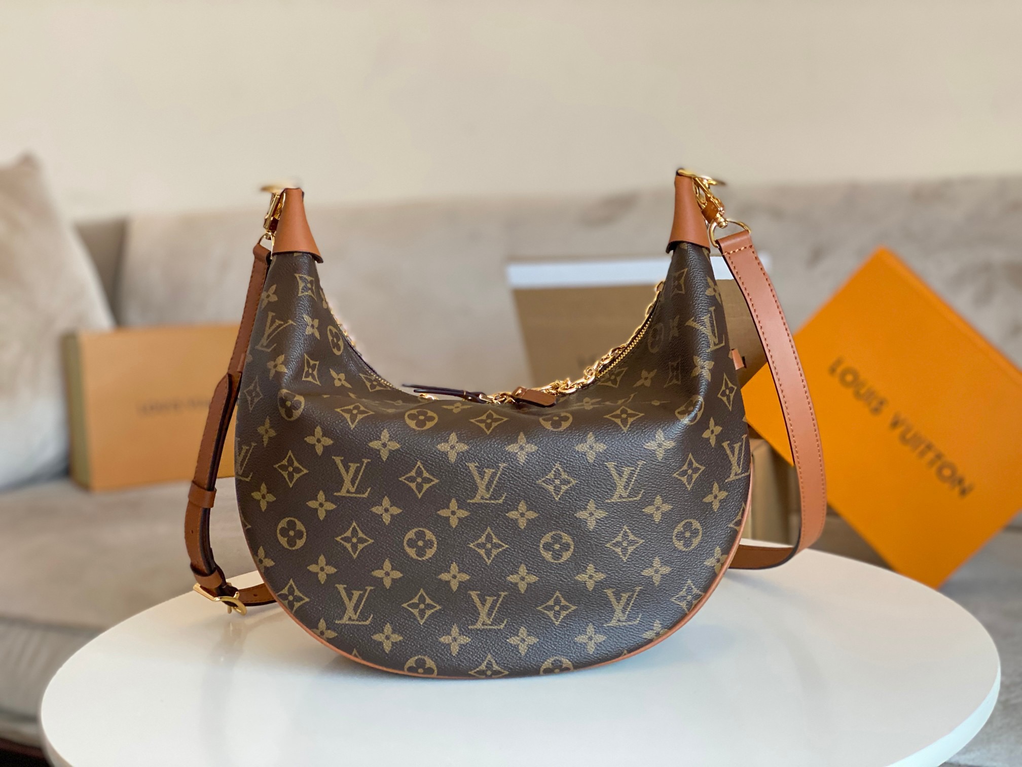 Louis Vuitton LV runway style moon shoulder bag crossbody bag
