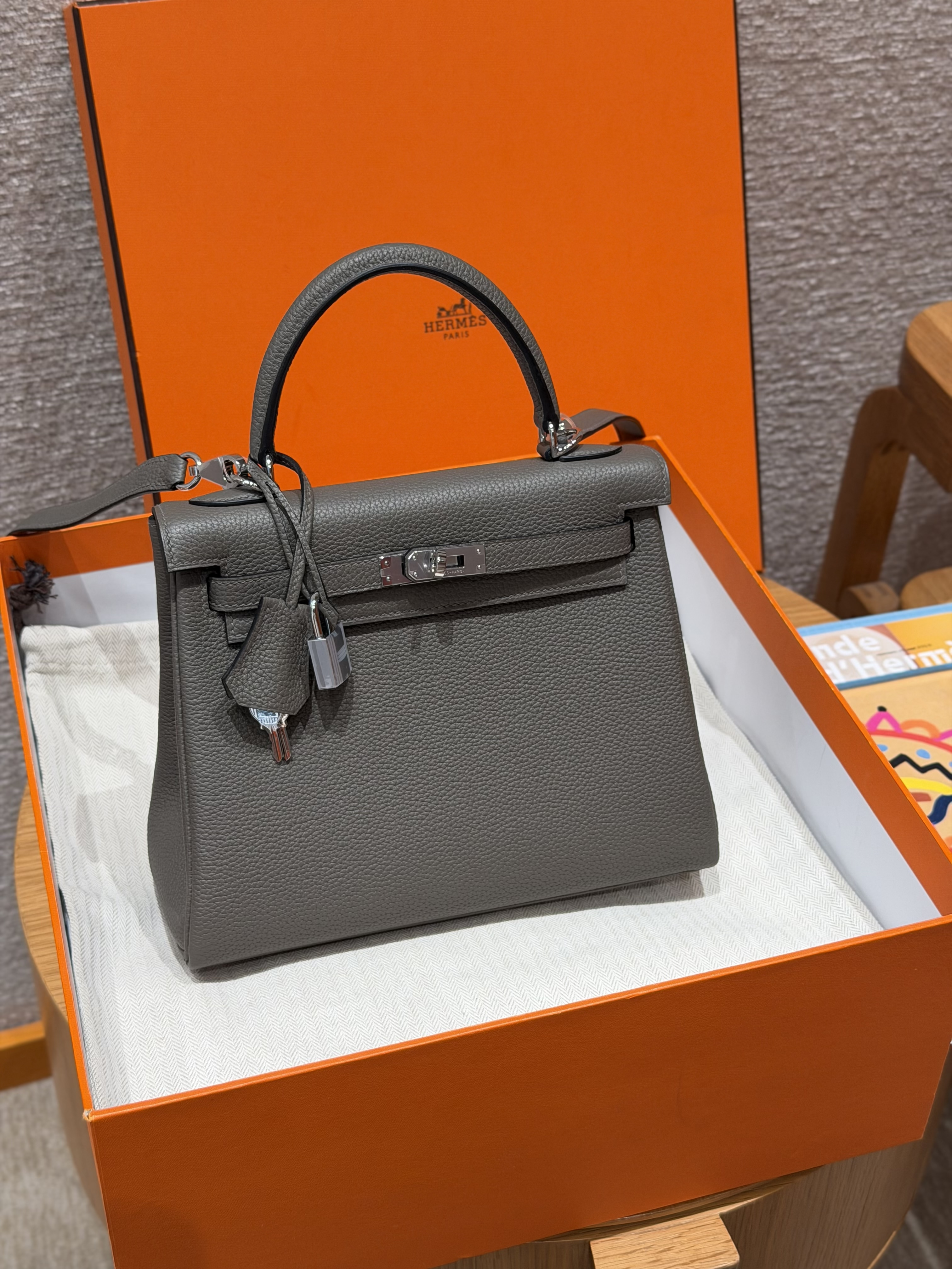 Hermes Etain Togo Kelly 25