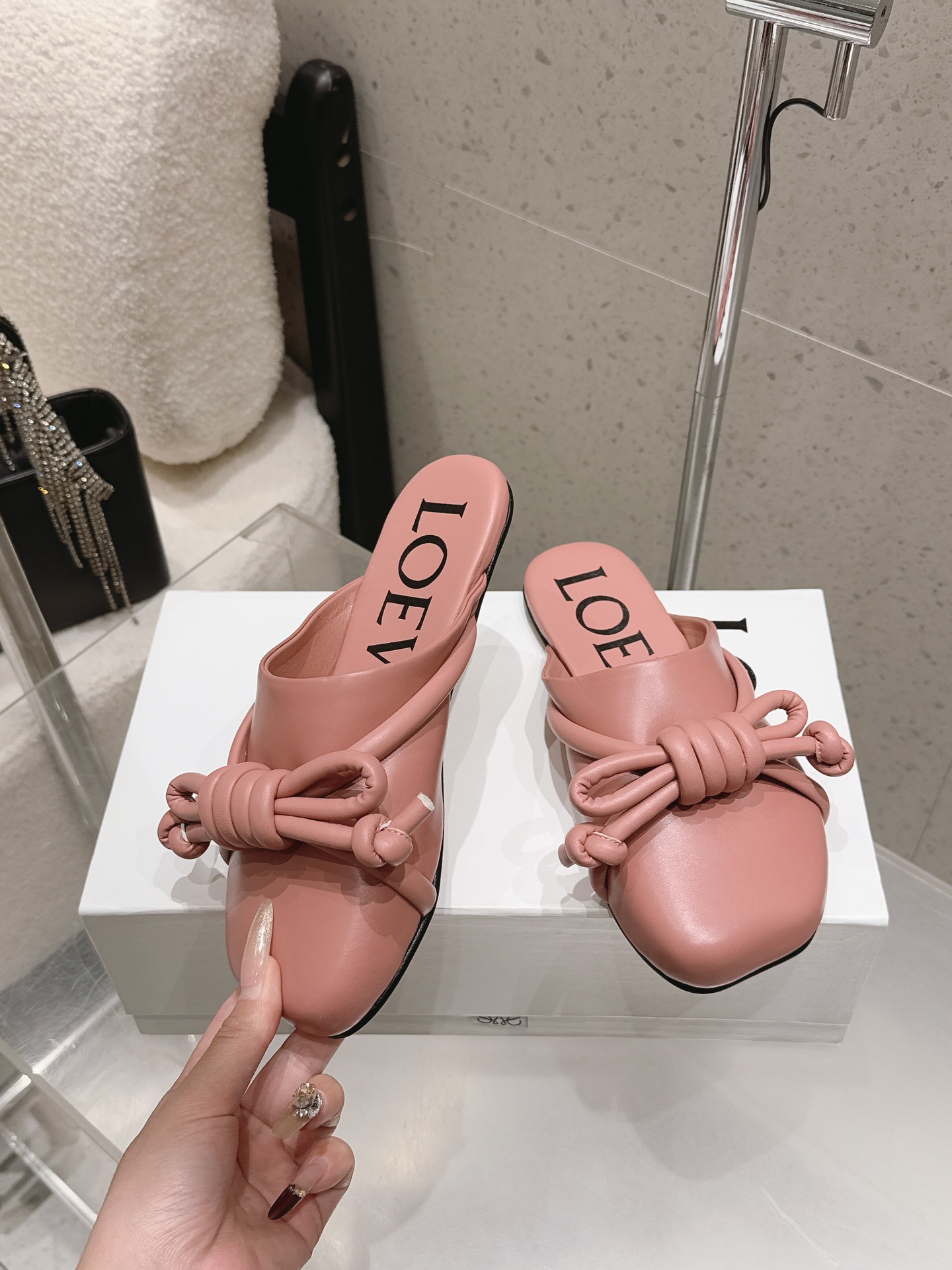Loewe Flamenco Knot Mule in Nappa leather