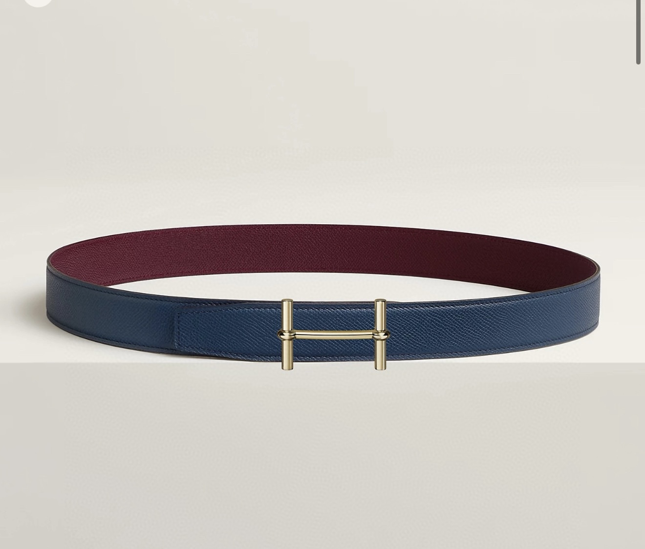Hermes H Dancre Reversible Leather Belt 32mm