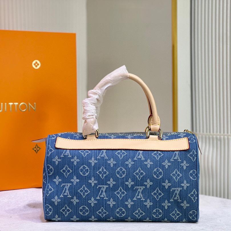 Louis Vuitton LV Monogram Neo Speedy Denim Shoulder Bag Handbag