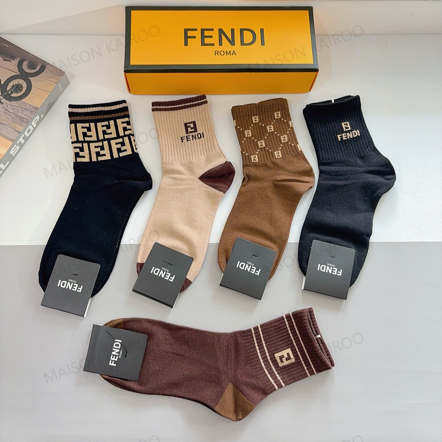 Fendi Socks 5-Pack - KAIROO