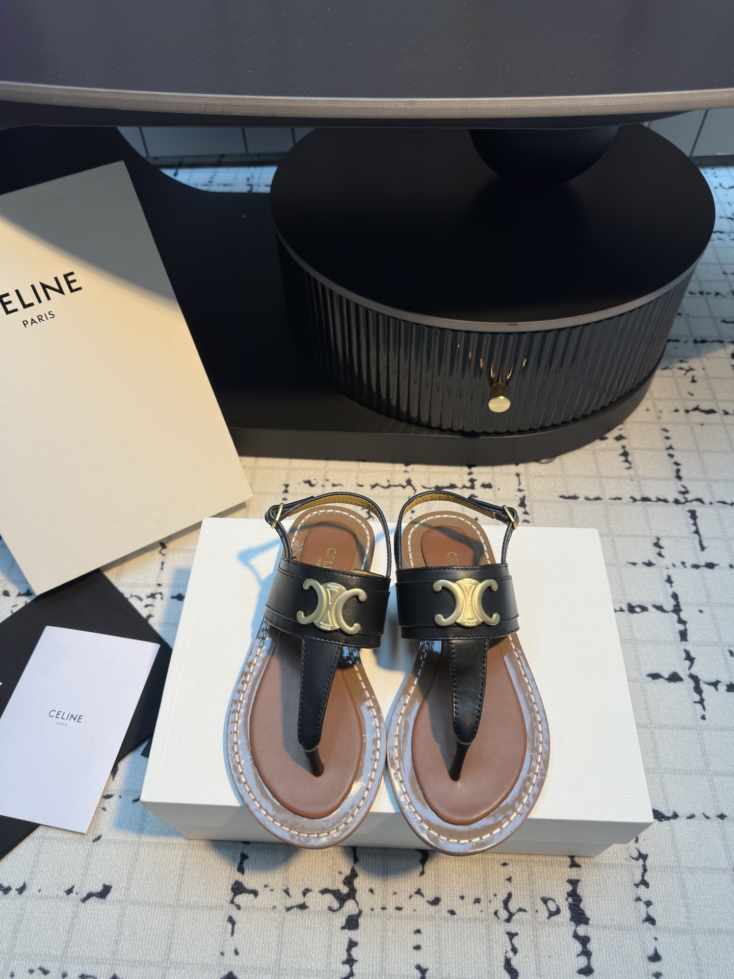 Celine Women's Leather Flip-Flop
