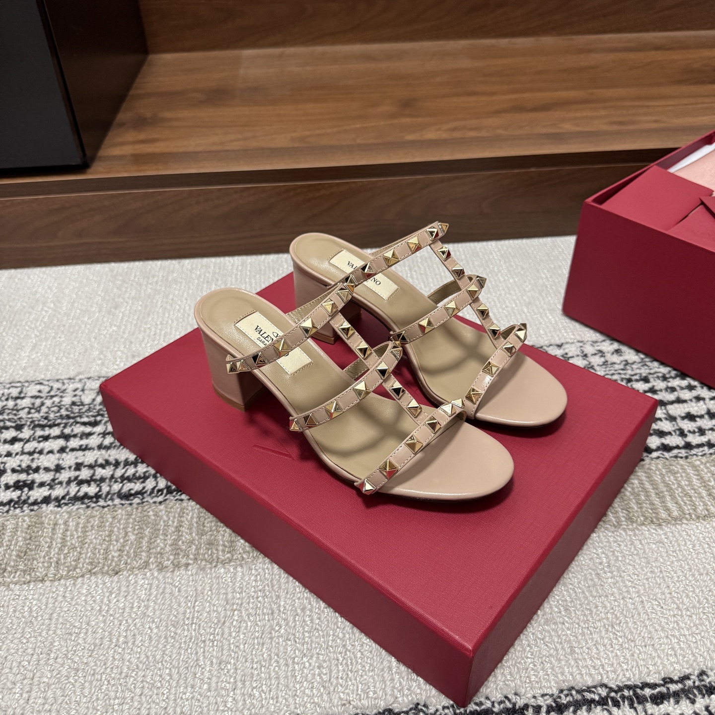 Valentino Rockstud Heeled Mule
