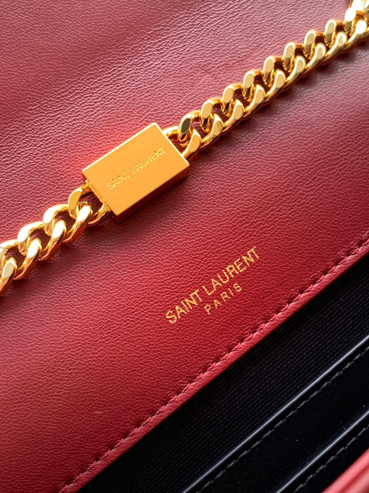 YSL Saint Laurent red crossbody bag