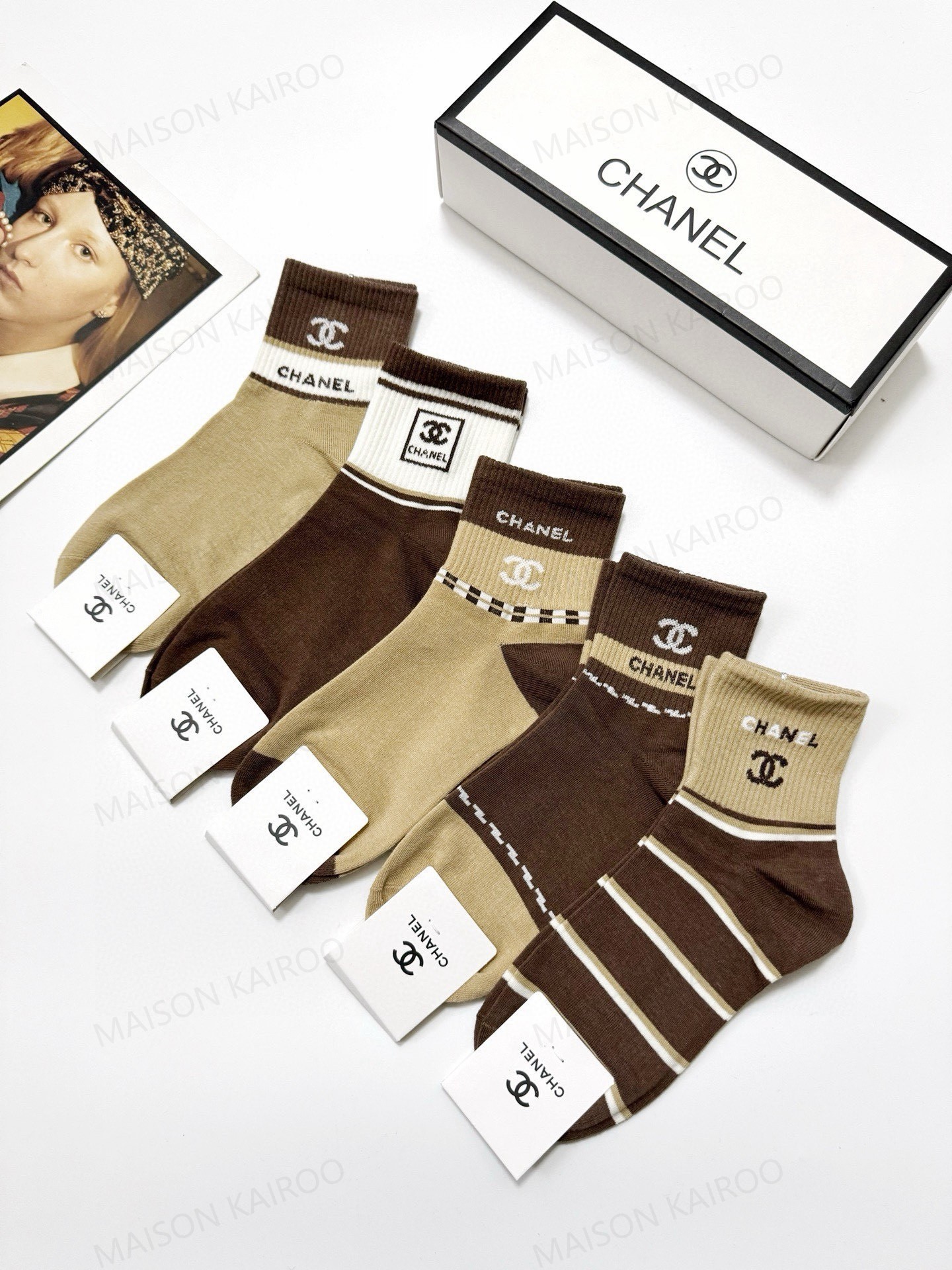 Chanel Socks 5-Pack - KAIROO