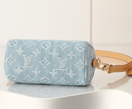 Louis Vuitton LV-Nano Speedy Light Denim Handbag