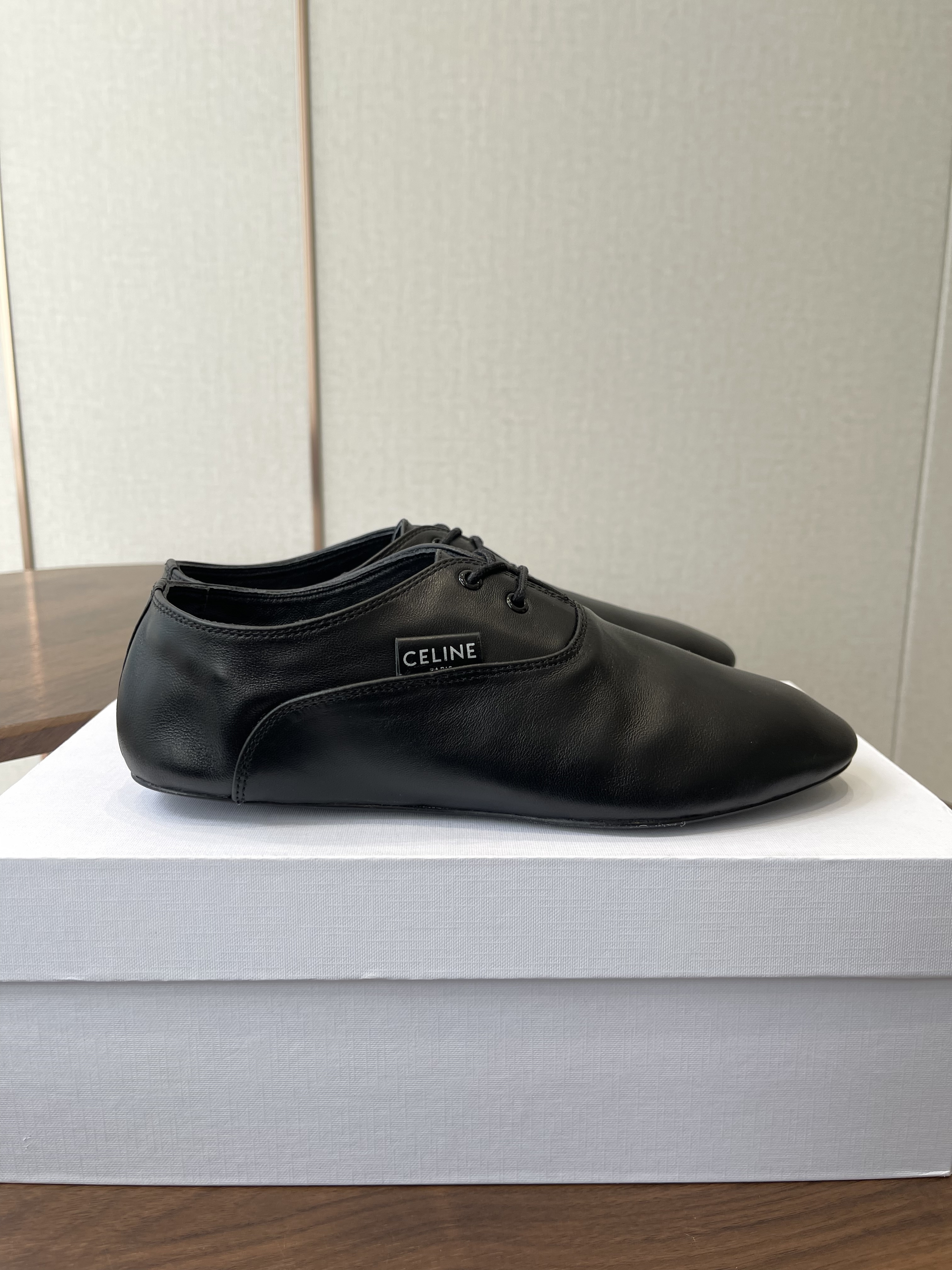 Celine Ballet Lace-Up Shoes in Lambskin