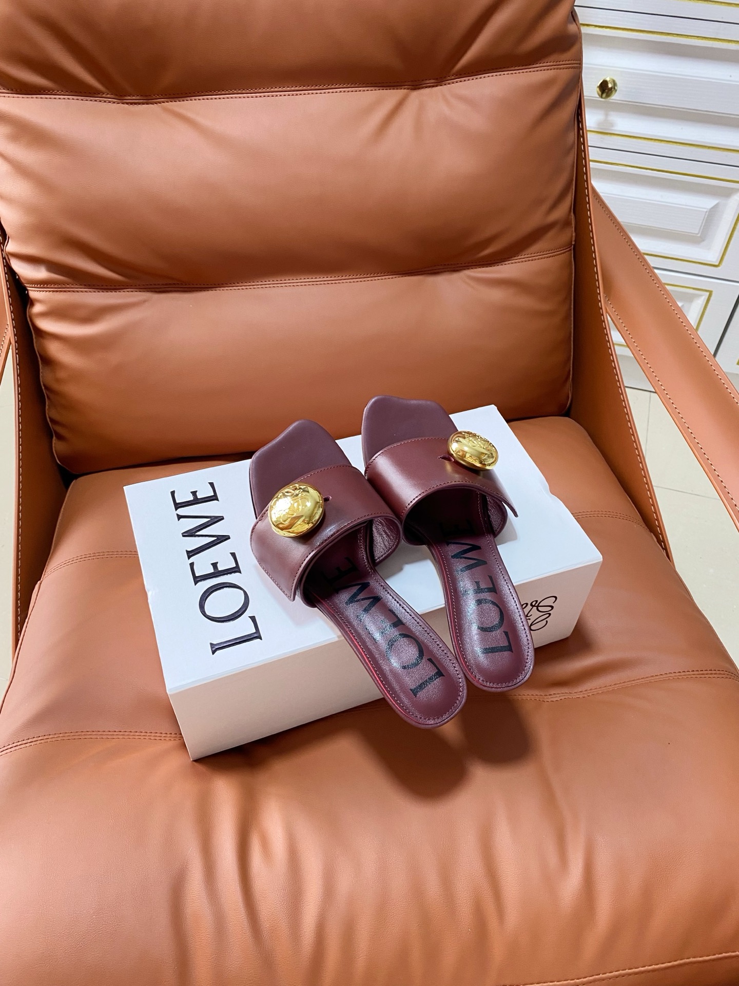 Loewe Petal Anagram Heeled Slide