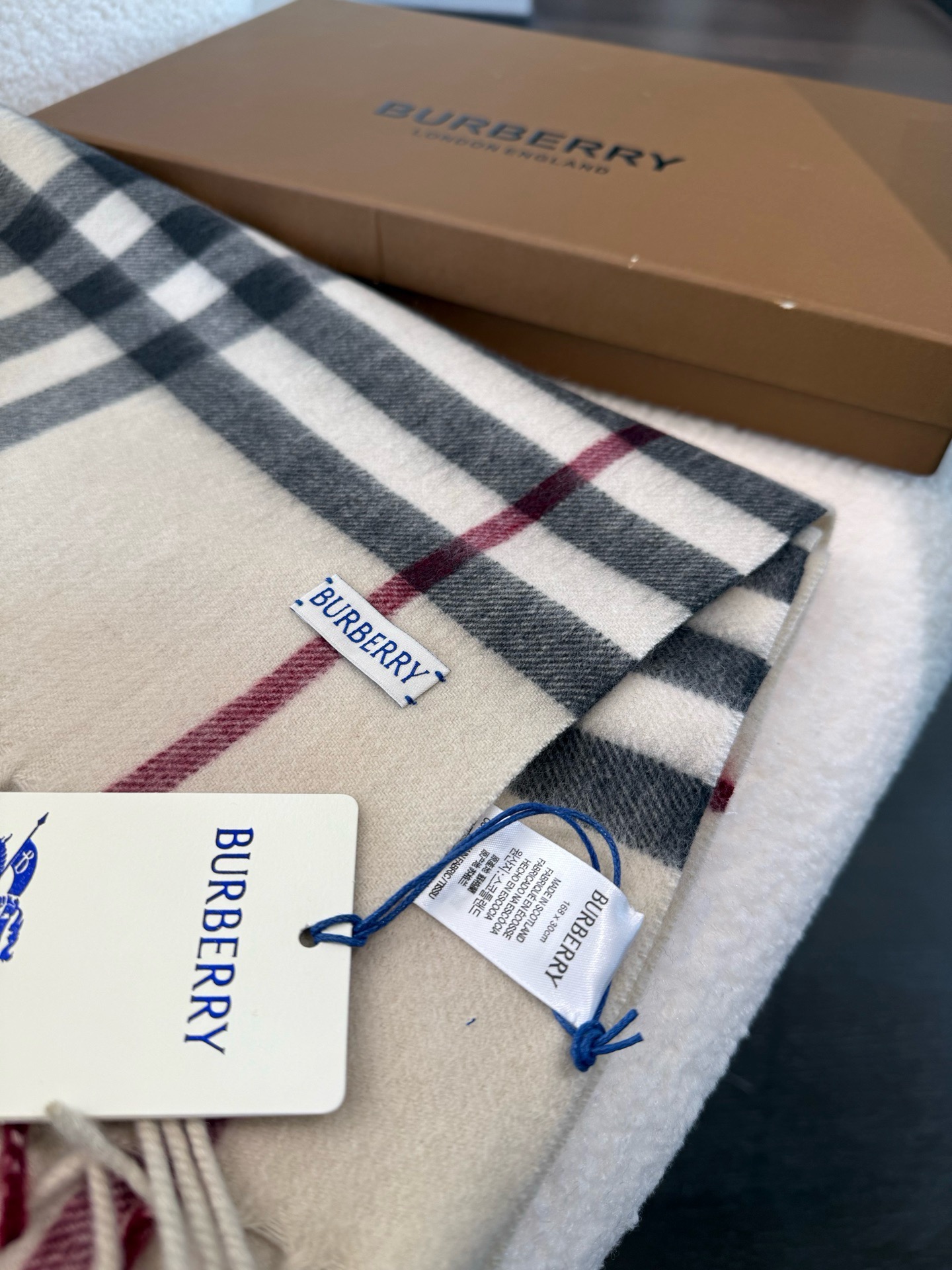Burberry Classic Check Cashmere Scarf