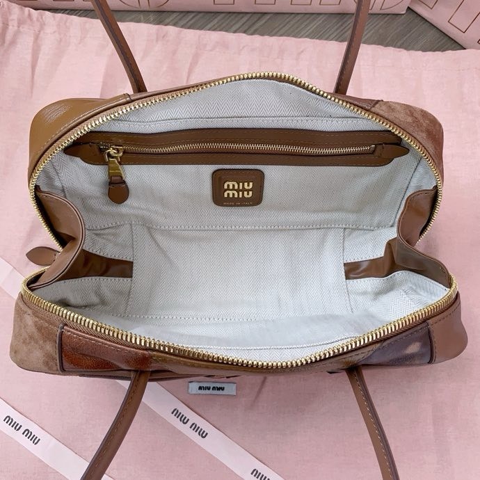 Miumiu Beau leather patch bag