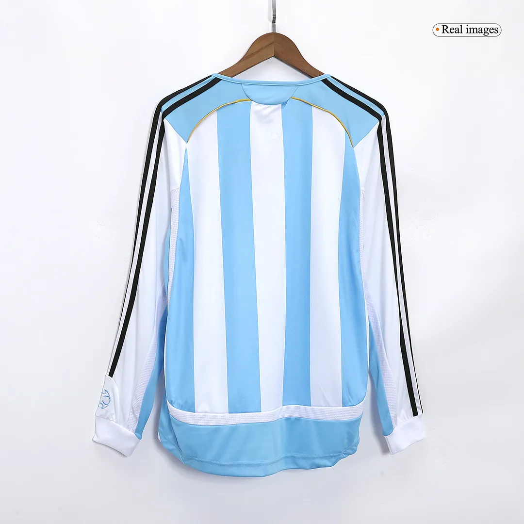 Retro Argentina Home Long Sleeve Jersey World Cup 2006
