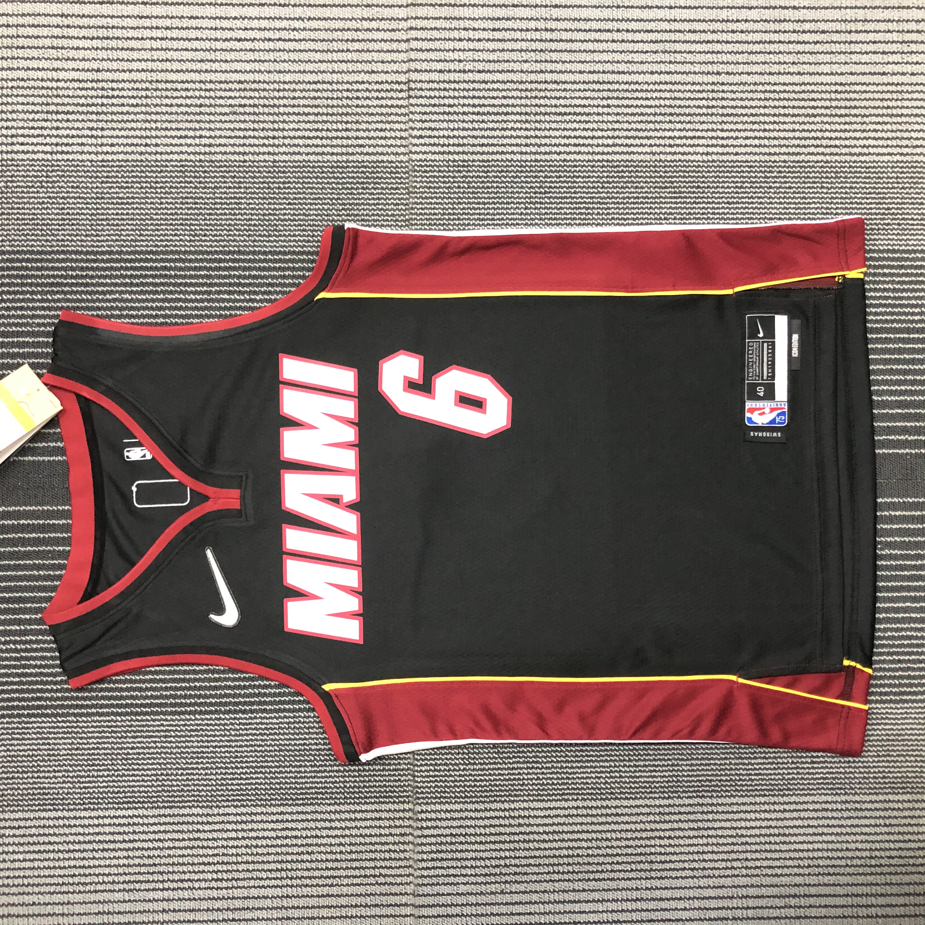 75TH anniversary  Miami Heat Black  No.6 James
