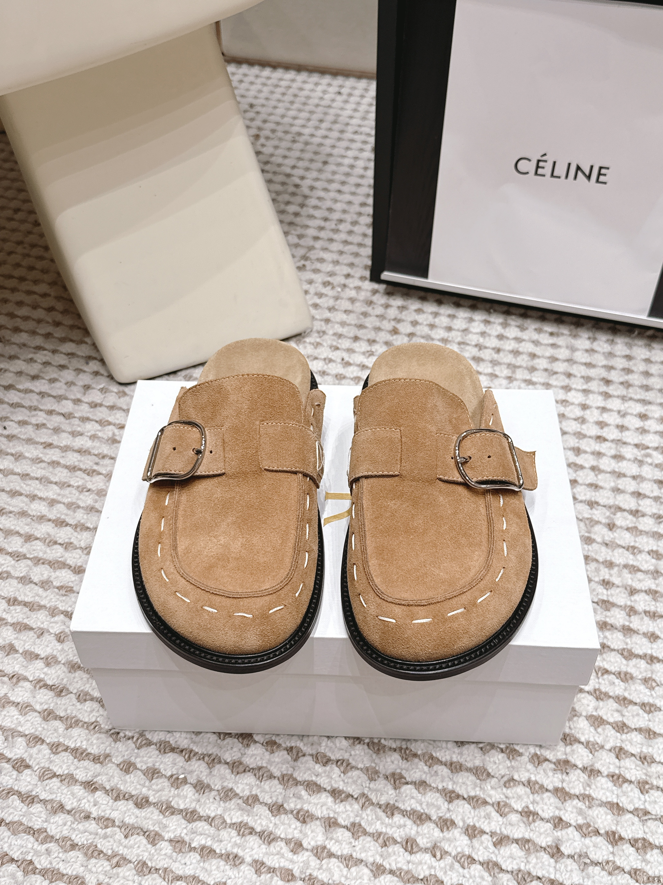 The Row Suede Mule
