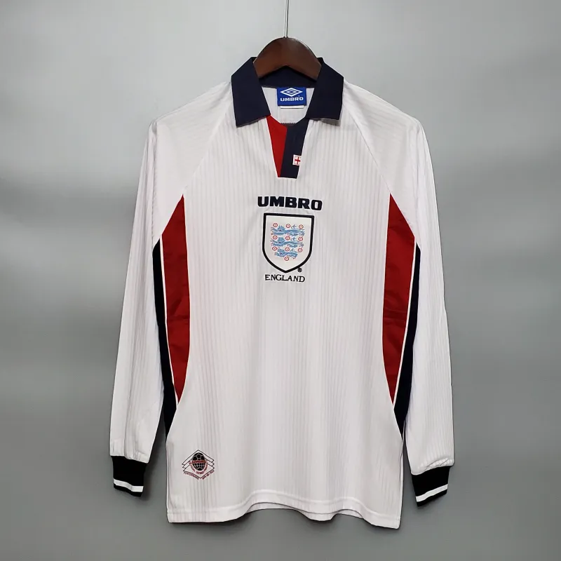 1998 England World Cup Home Retro Jersey Long Sleeve