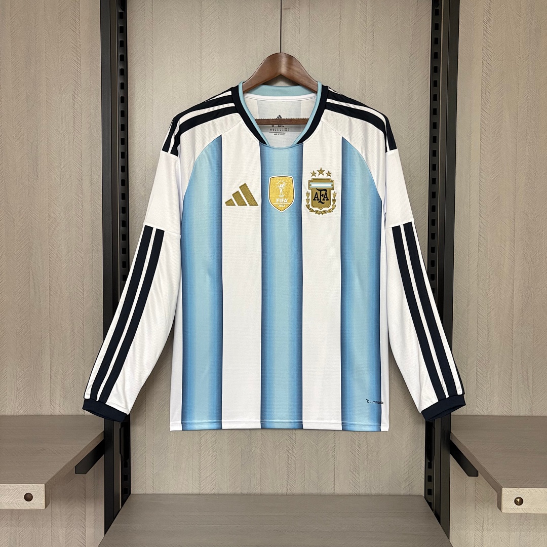 2026 Argentina Home Long Sleeve Fan Jersey  S-4XL
