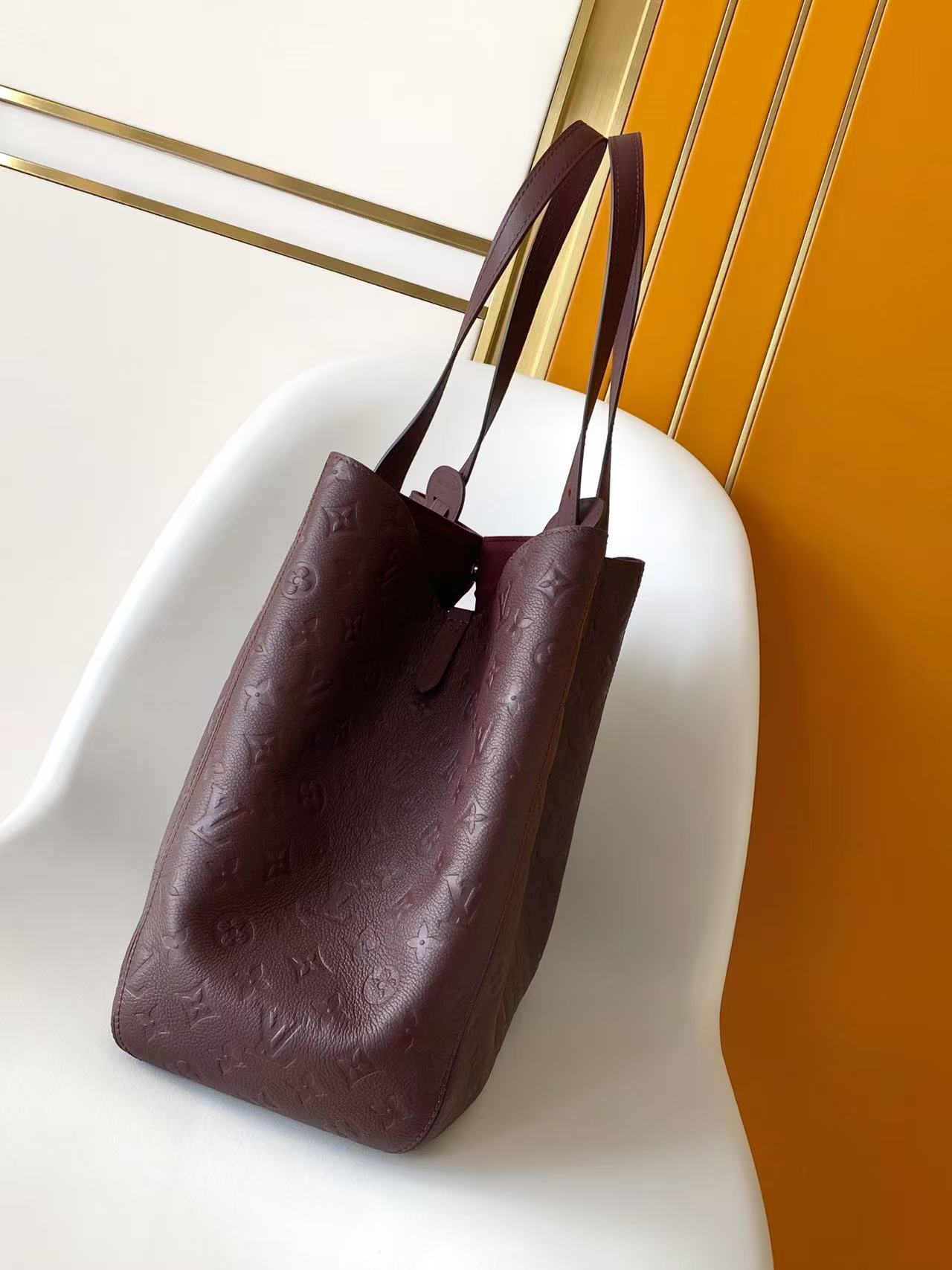 Louis Vuitton Burgundy ALL IN ONE MM Handbag M25888