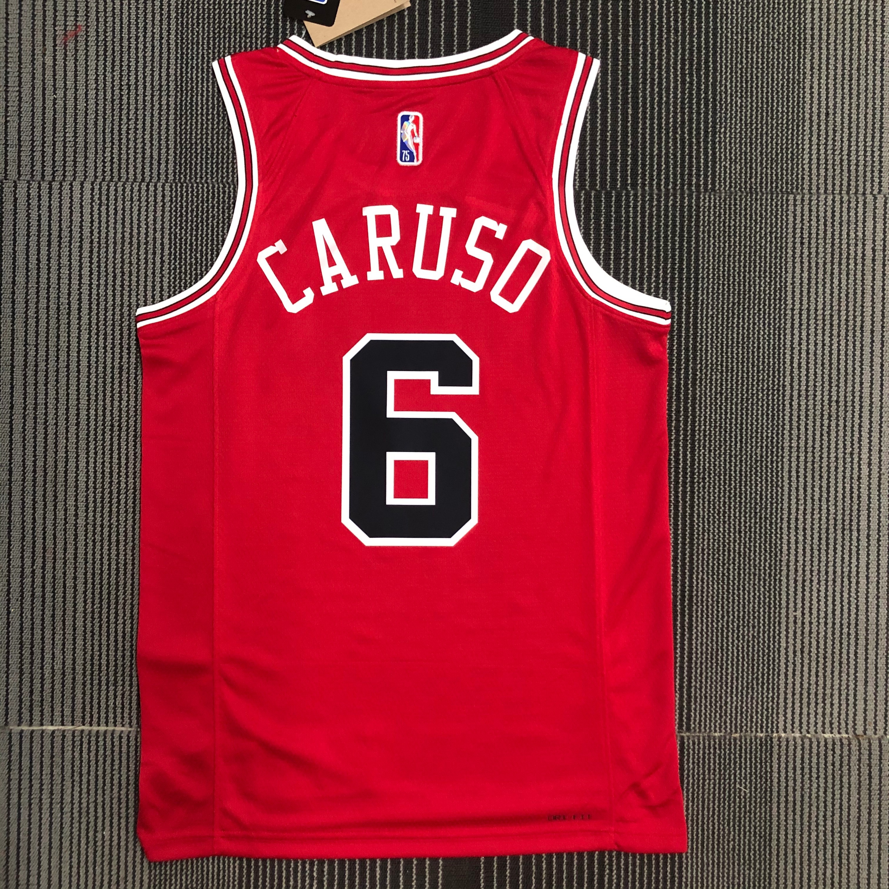 75th Anniversary Chicago Bulls Red Edition No.6 Caruso