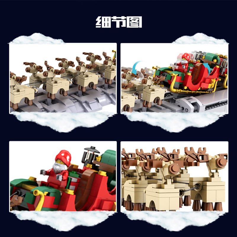 MOULD KING 10015 - Christmas Santa Sleigh