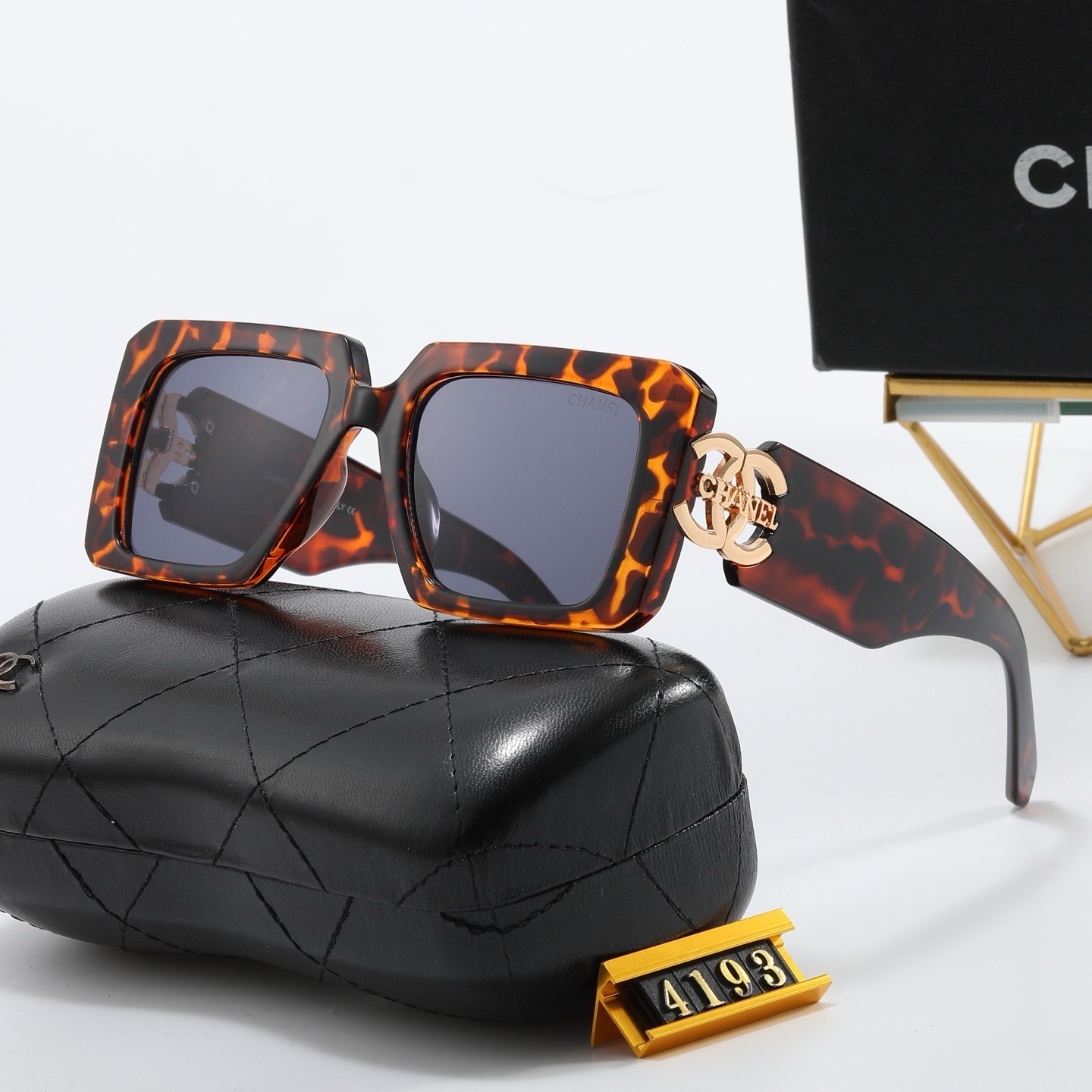 Chanel Cut-Out Double C Wide Temple Sunglasses - KAIROO