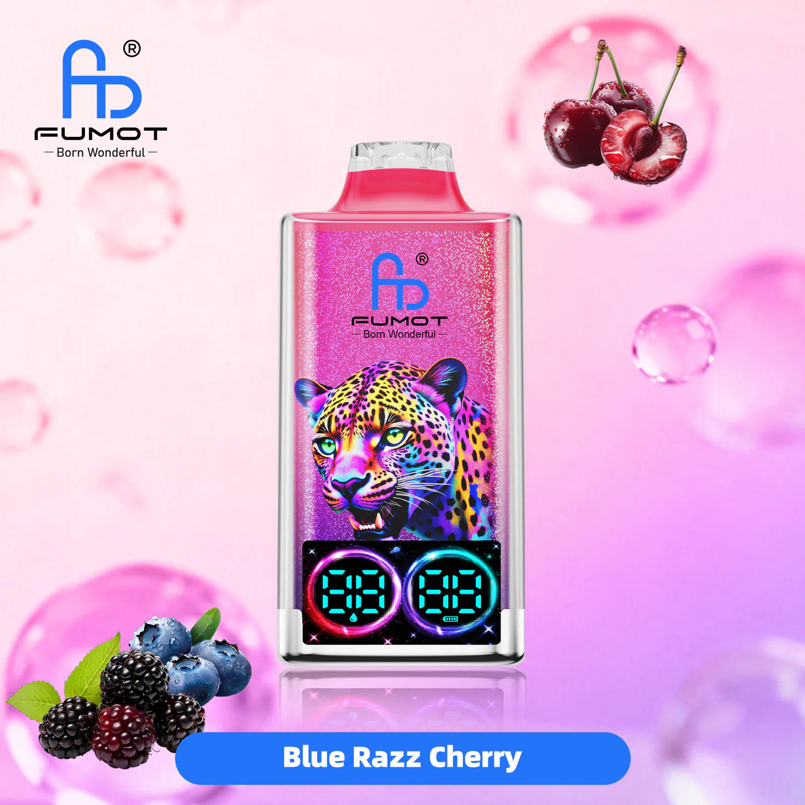 FUMOT Leopard 40K Disposable Vape – Blue Razz Cherry - Vaba Vape-Shop