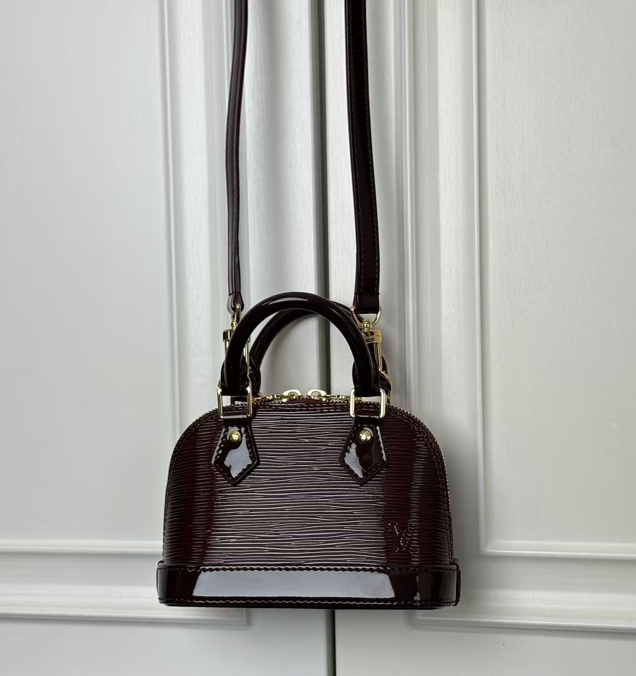 Louis Vuitton 2025 Burgundy Classic Alma Bag