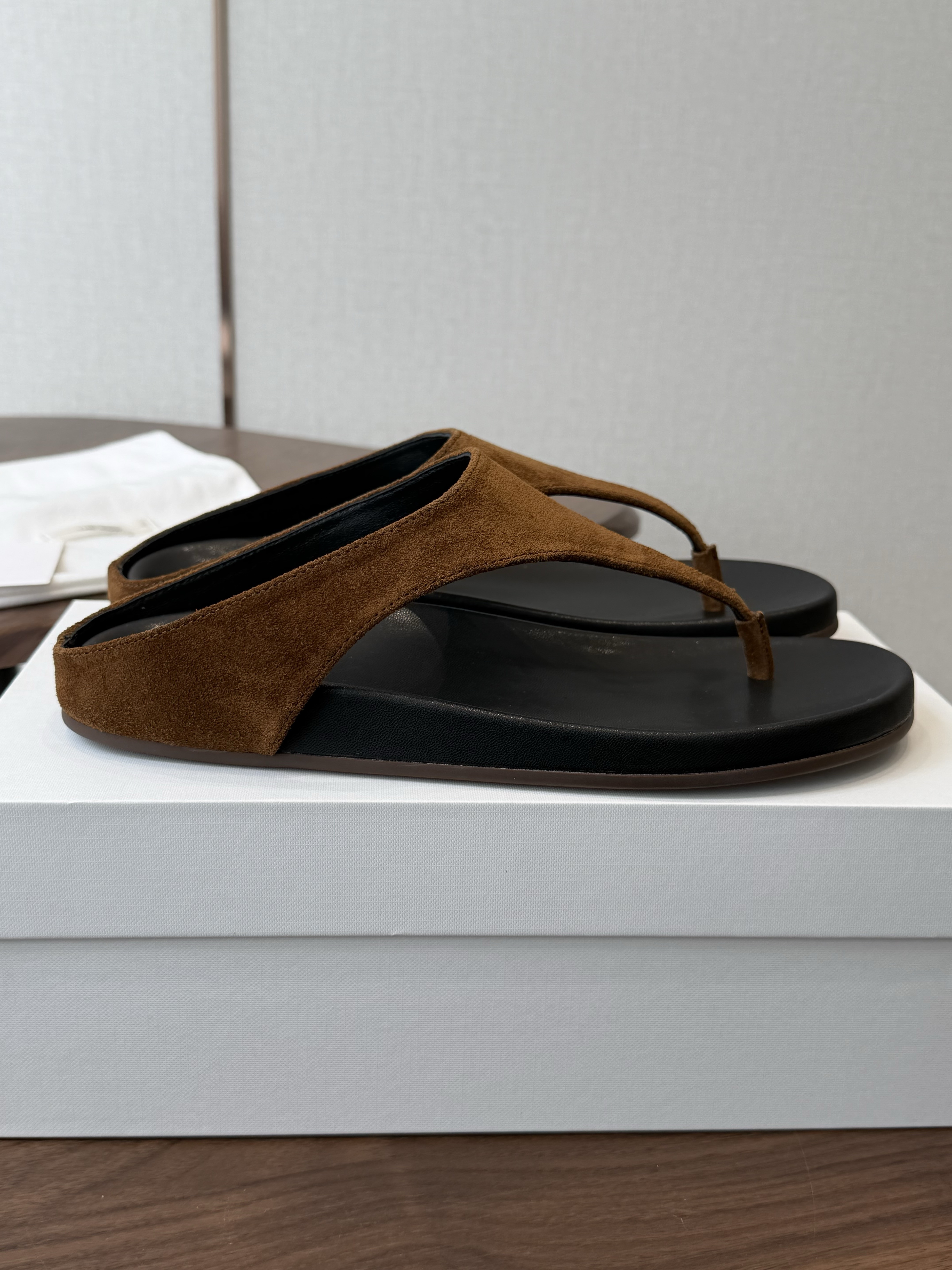The Row Suede Beach Flip-Flop