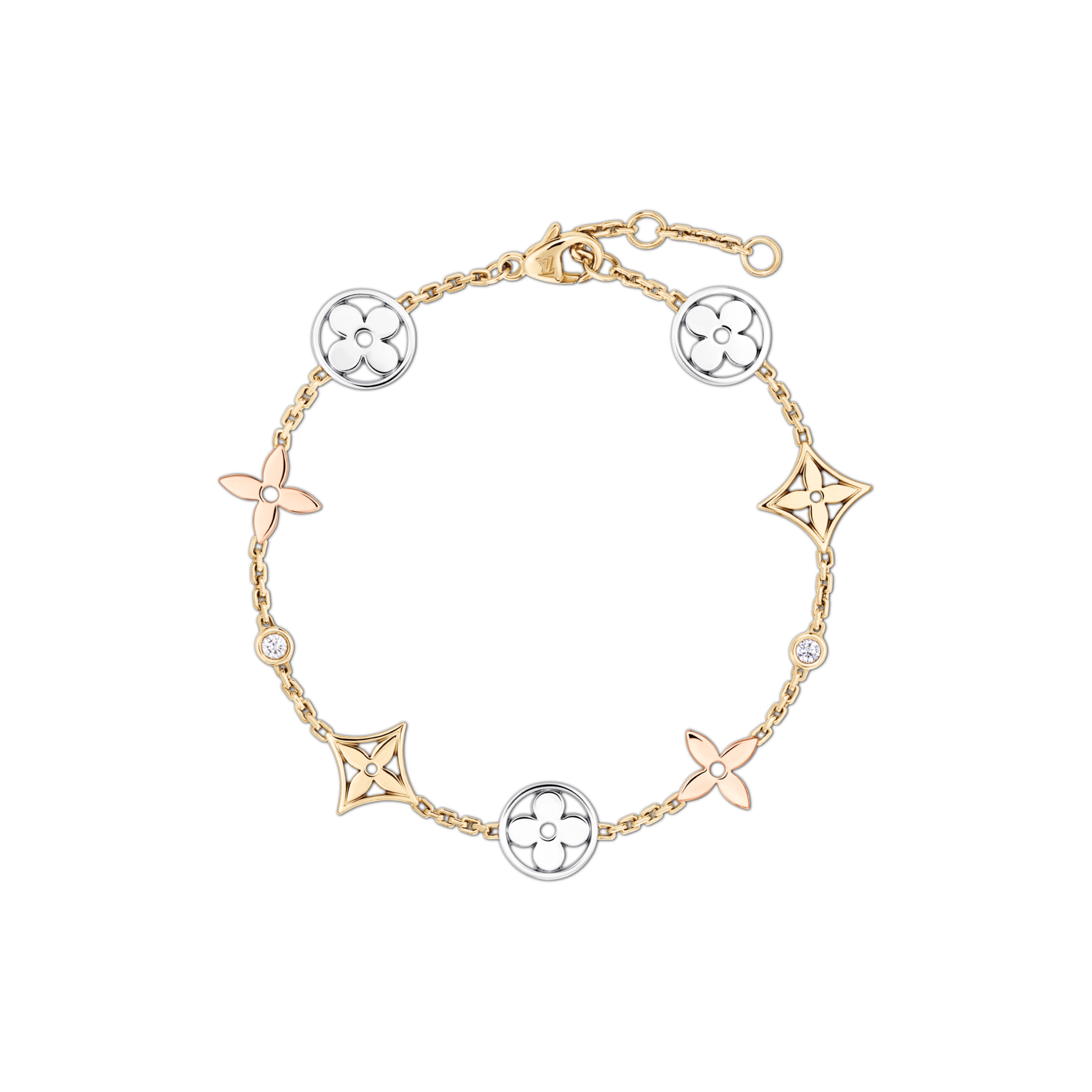 ブレスレット モノグラム･イディール(18K スリーゴールド×ダイヤモンド)