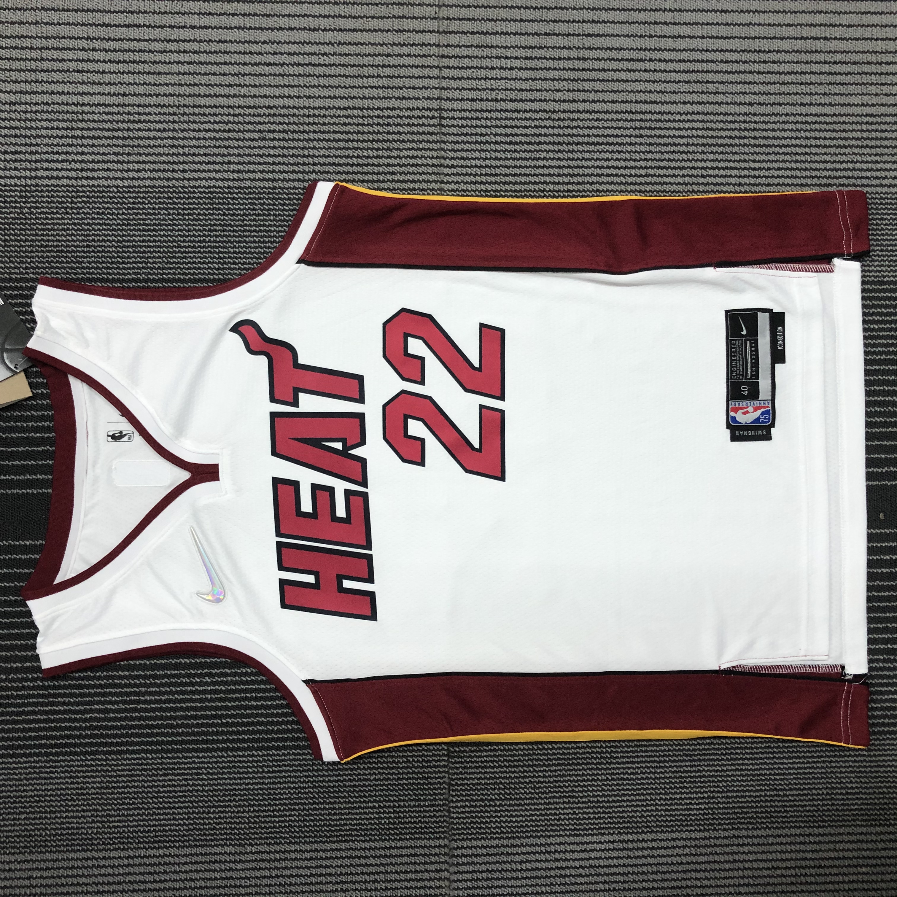 75TH anniversary Miami Heat White  No.22 Butler