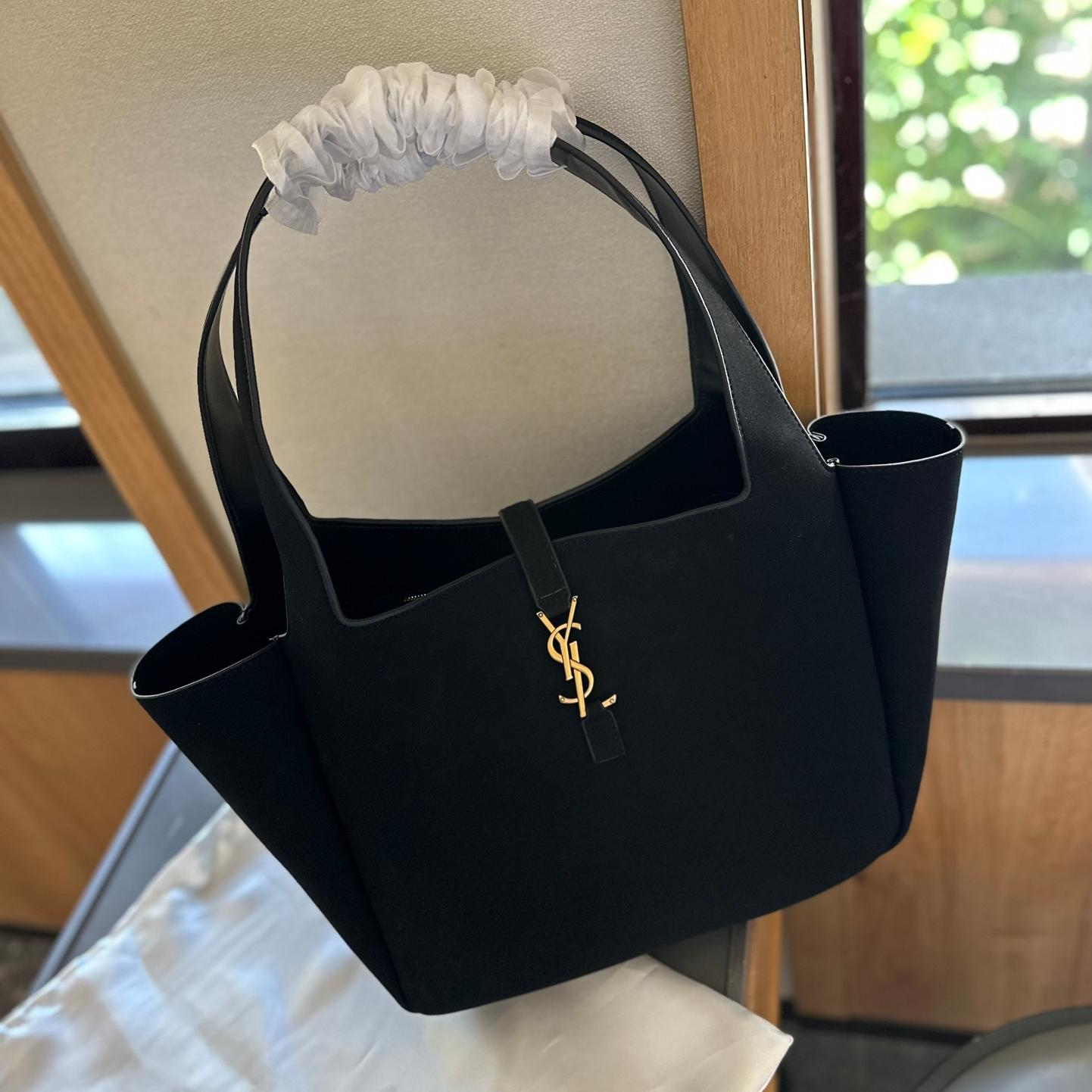 Saint Laurent YSL Le 5 A 7 Bea suede tote bag (Mirror Quality)