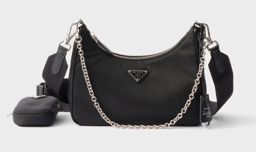 Prada Re-Edition 2005 Re-Nylon bag-Black/Silver 1BH204