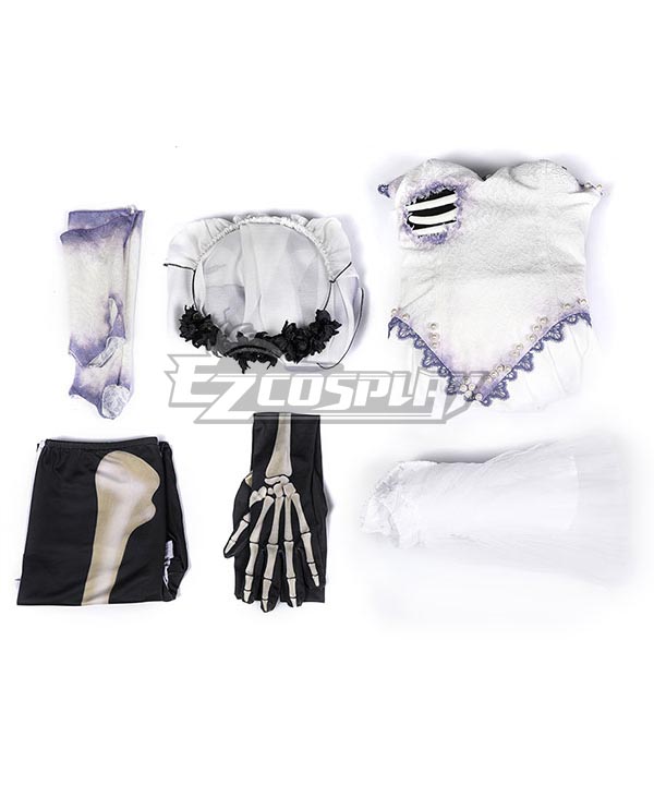 EZcosplay Original Design Halloween Theme Emily Wedding Dress Carnival Suit Cosplay Costume