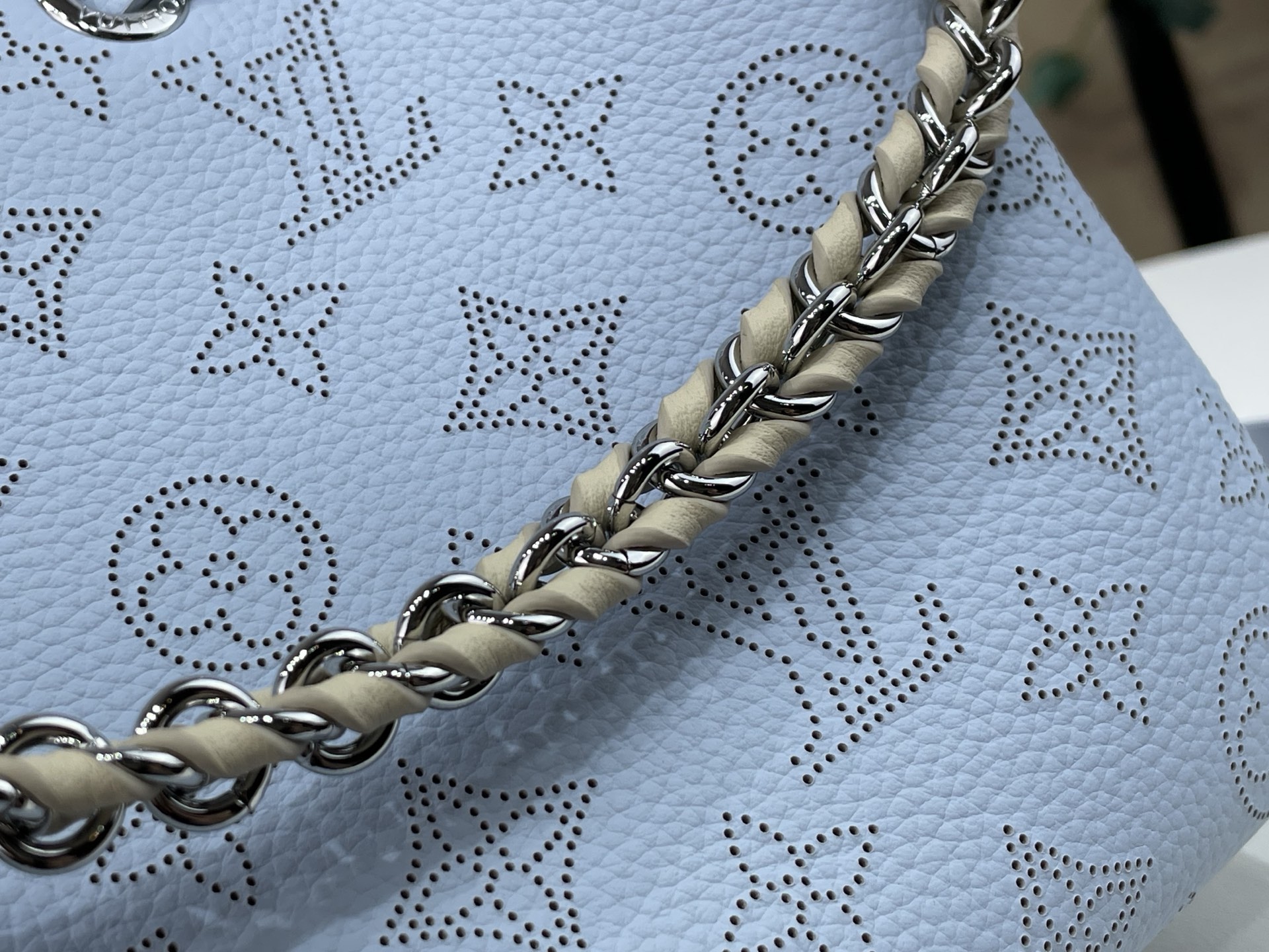 Louis Vuitton Bella Bucket Handbag Light Blue M57068 28885