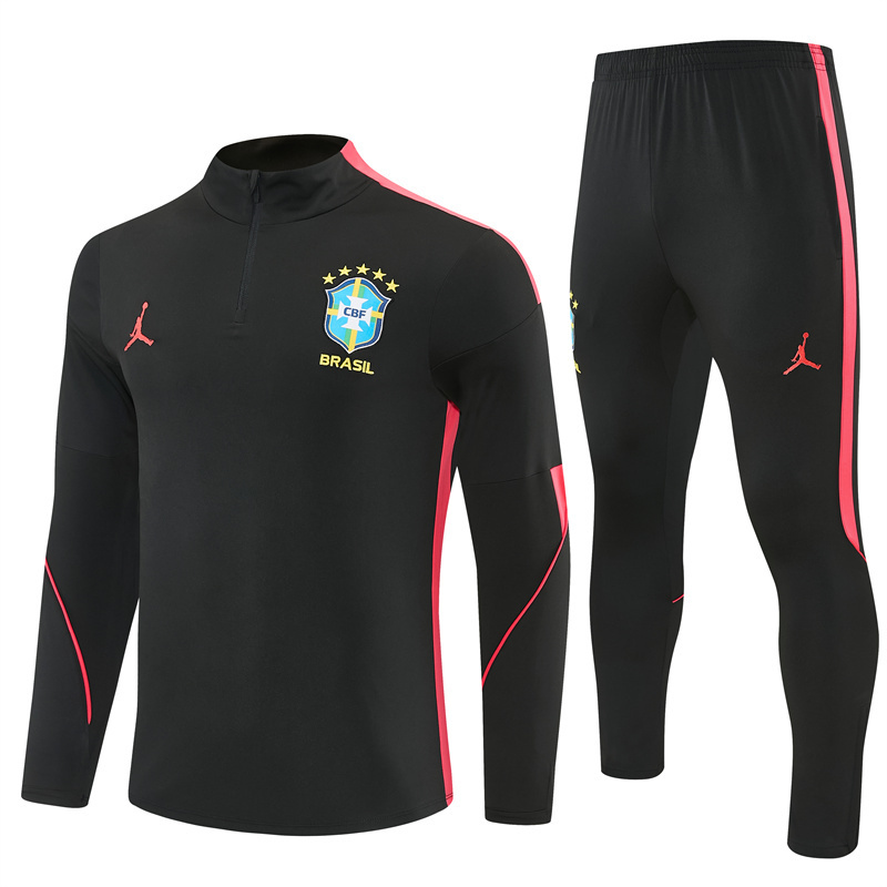 Adult / Kids 2627 Brazil Half Zipper Training Suit