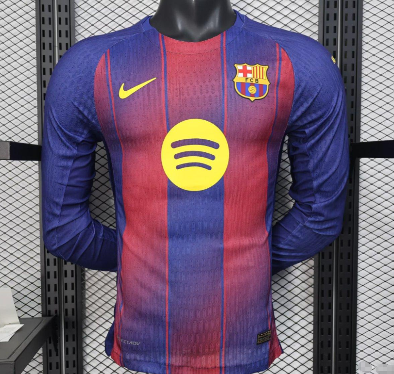 Player Version 25/26 Barcelona Home Long Sleeve Jersey S-XXL